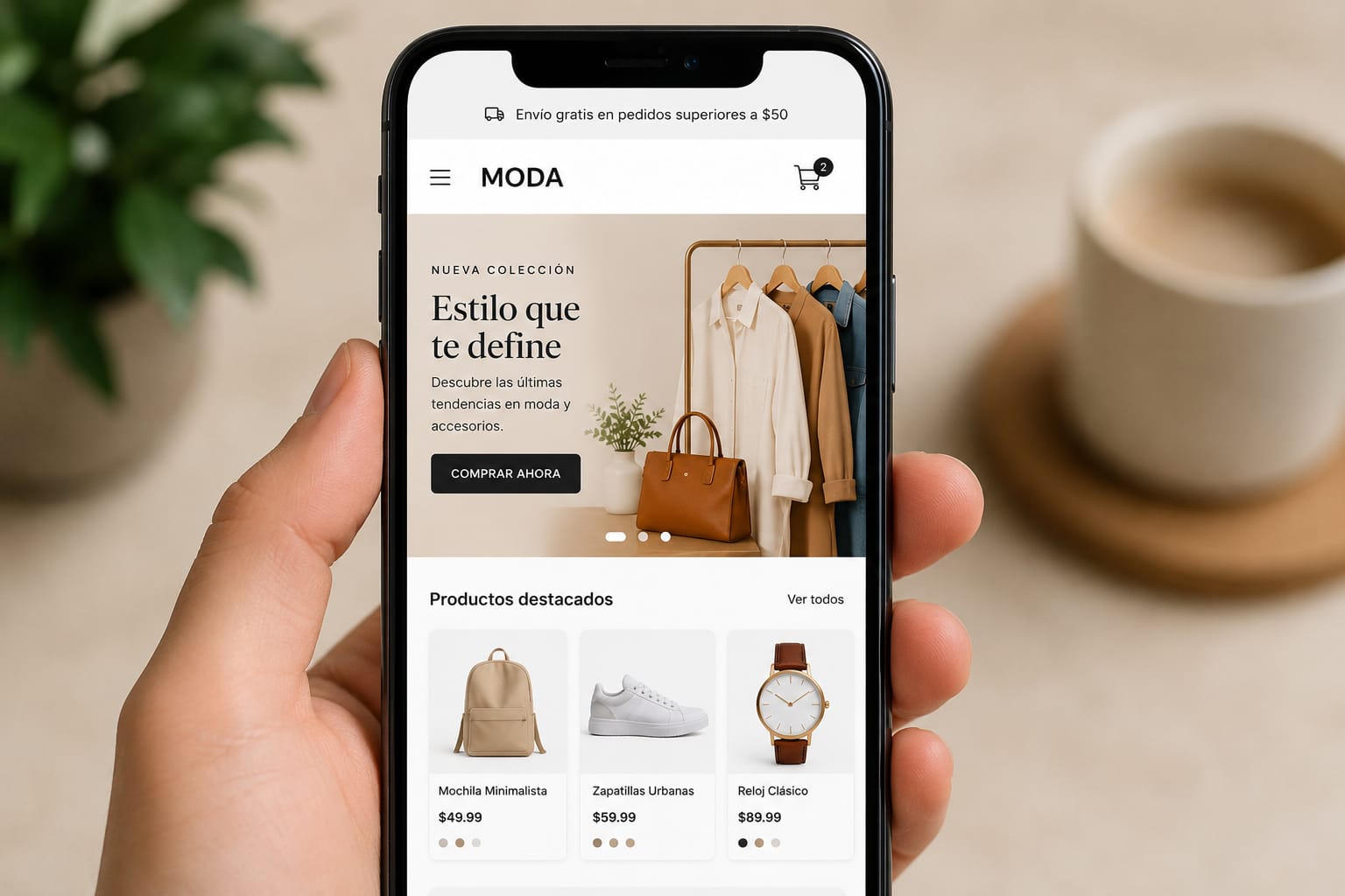 Ejemplo de vista móvil responsiva por FenixGlow